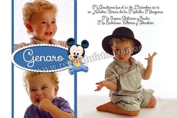 Bautismo Varon Mickey Baby - BA0654  | Imagen del modelo