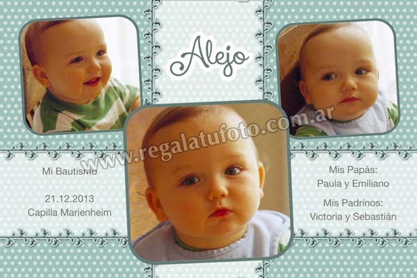 Bautismo Tres Fotos Lunares - BA0659 Bautismo Tres Fotos Lunares - BA0659 | Imagen del modelo