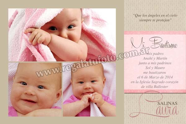 Bautismo Rosa Crema - BA0663  | Imagen del modelo