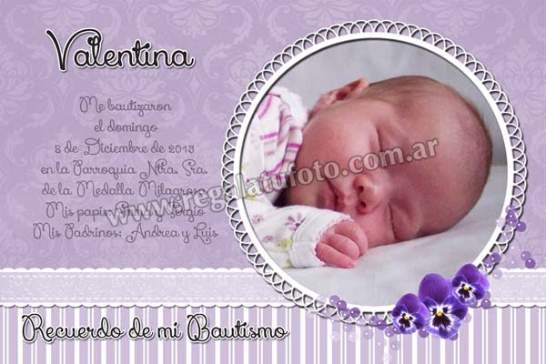 Bautismo Pensamiento - BA0674 Bautismo Pensamiento - BA0674 | Imagen del modelo