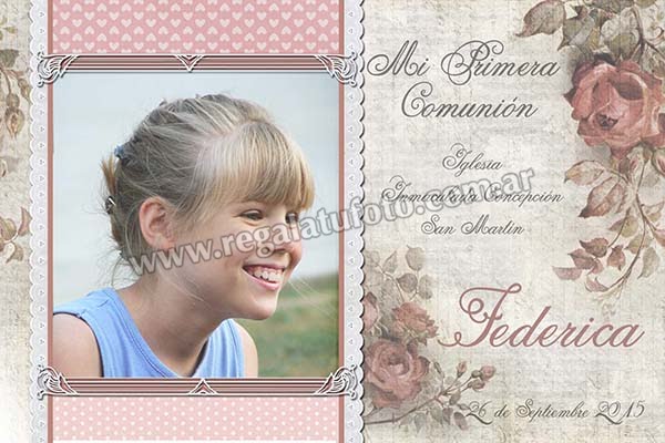Estampita Fototarjeta Comunion - CO0808 Estampita Fototarjeta Comunion - CO0808 | Imagen del modelo