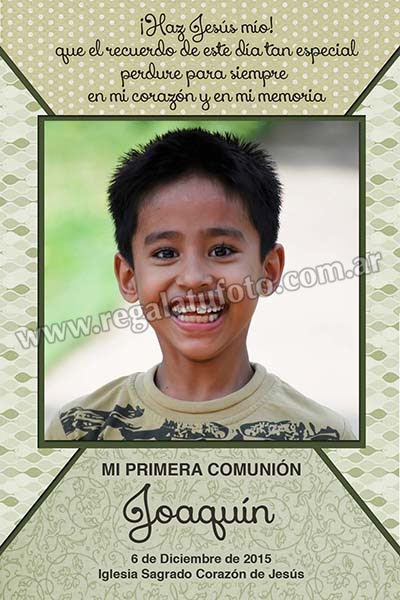 Estampita Fototarjeta Comunion - CO0811 Estampita Fototarjeta Comunion - CO0811 | Imagen del modelo